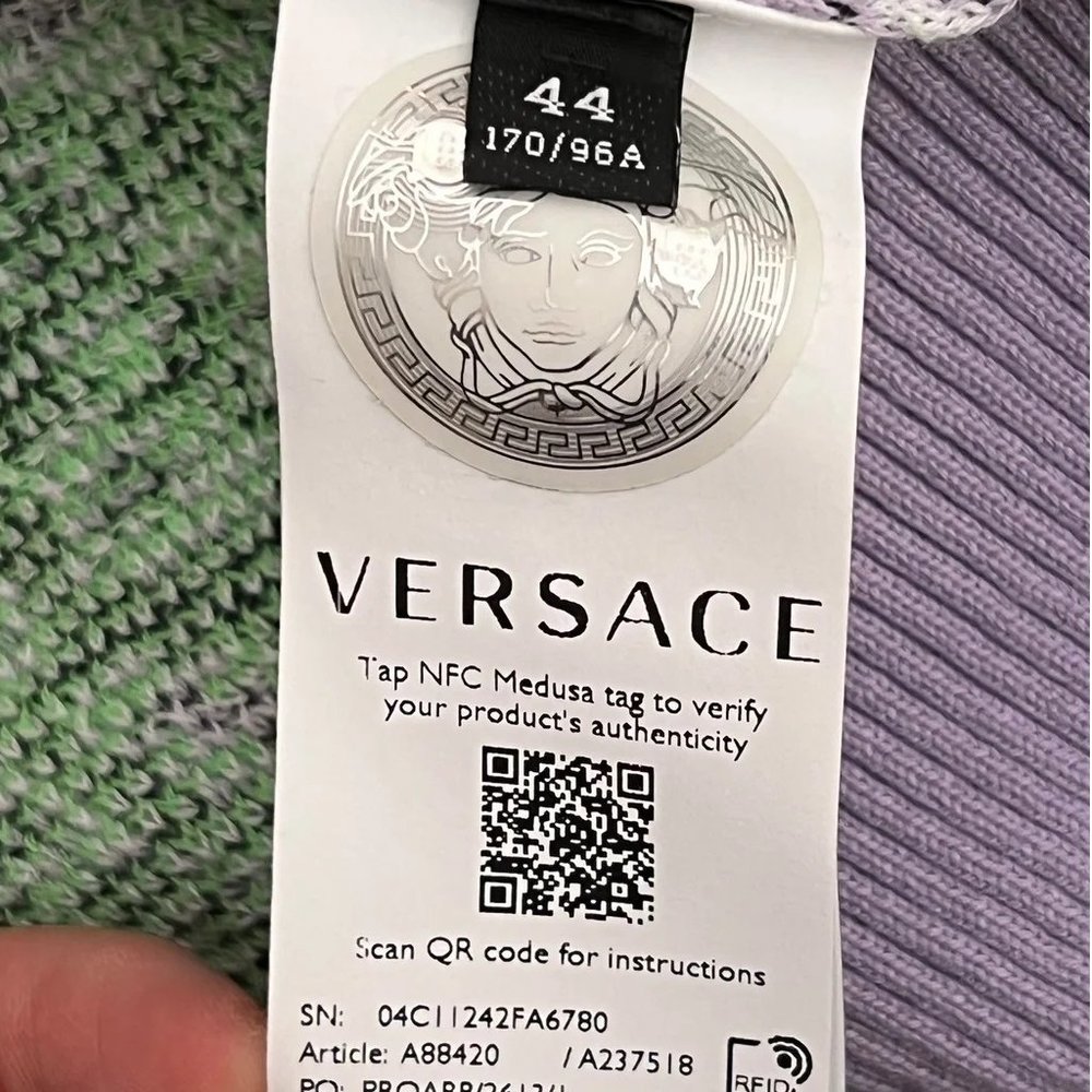 Versace Cotton Wool Cardigan 44 - Picture 7 of 11